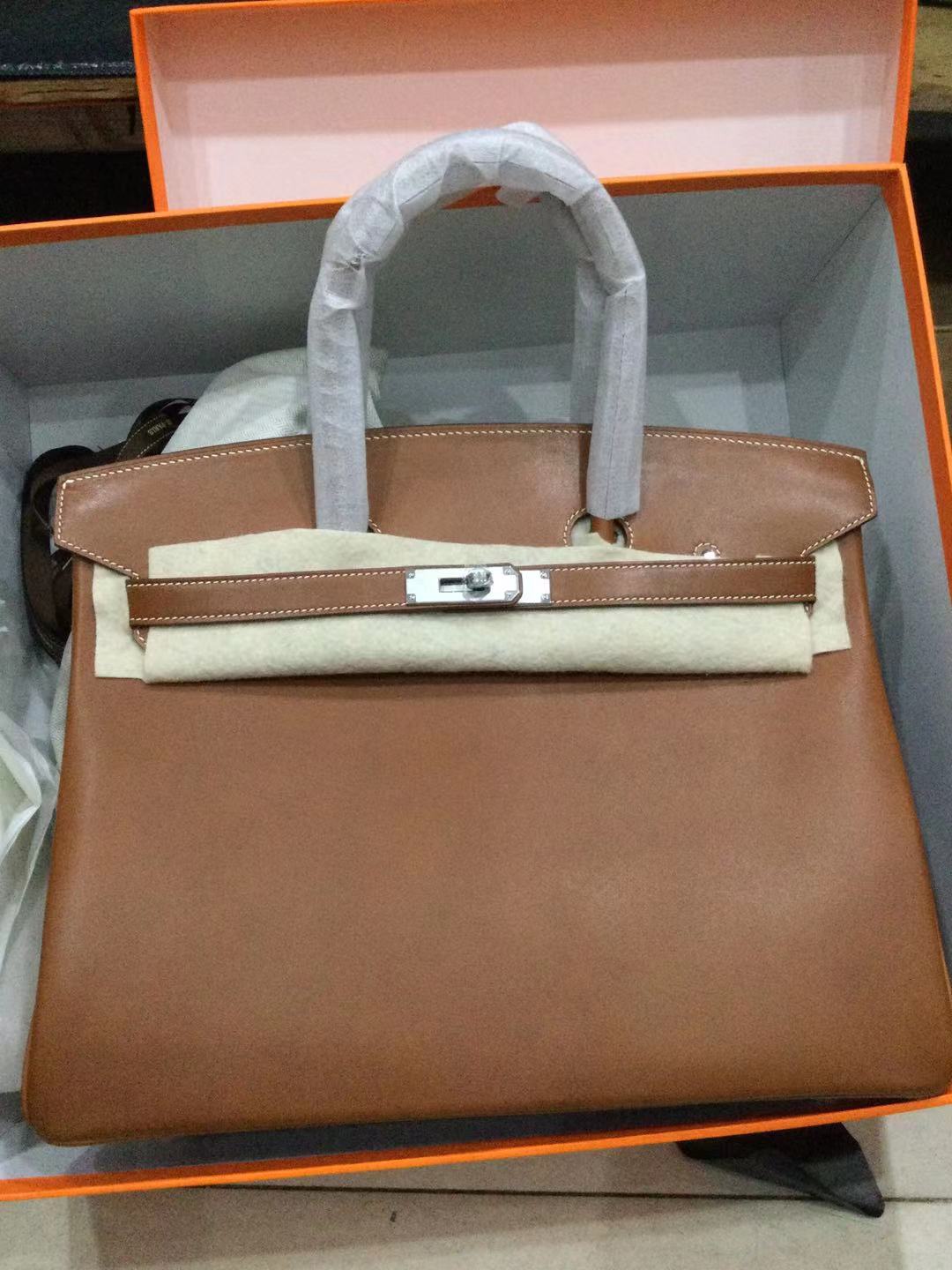 Birkin 35 Barenia Silver Hardware Full Handwork for A******** R***** Birkin 35 Barenia Silver Hardware Full Handwork for A******** R*****