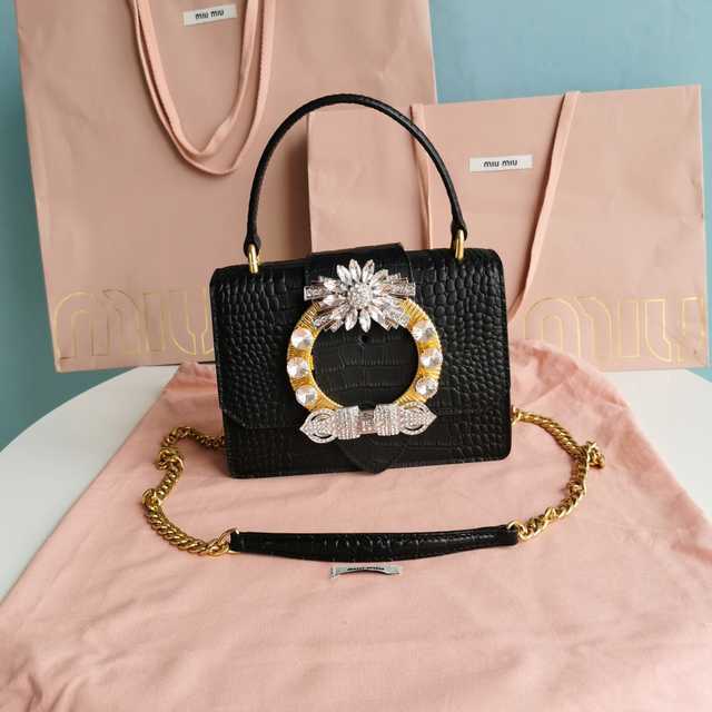 5BA196 MiuMiu Lady Crocodile Texture 20