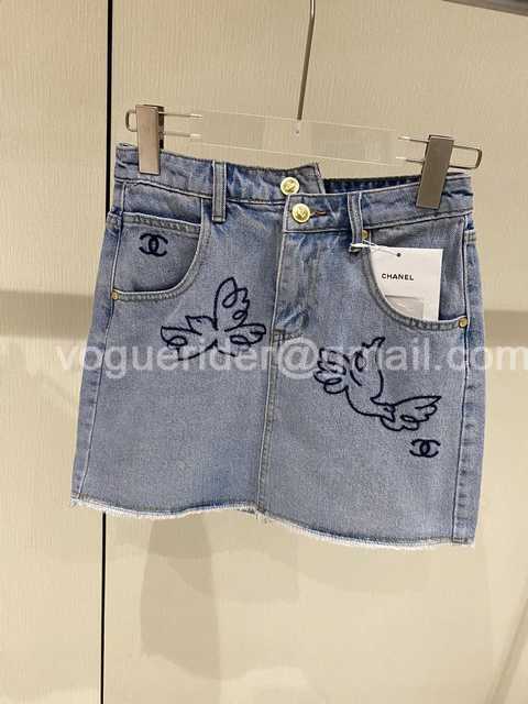 Chanel jean skirt