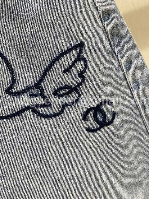 Chanel jean skirt