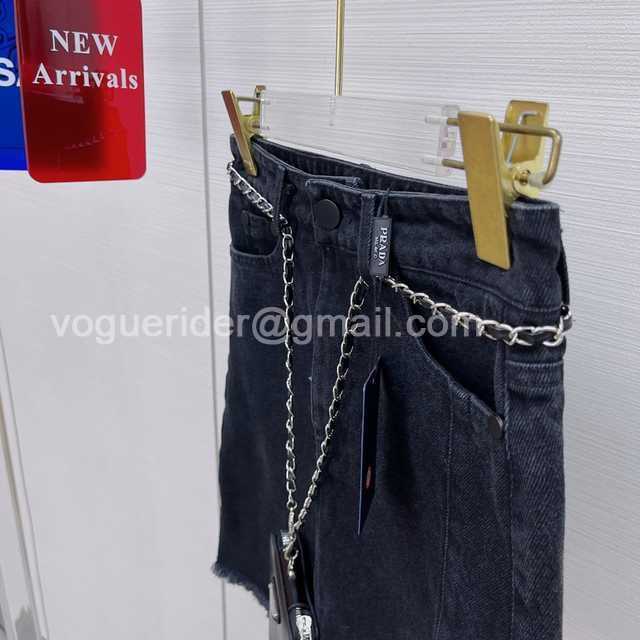 Prada jean skirt