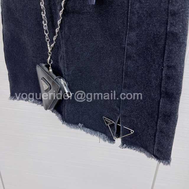 Prada jean skirt